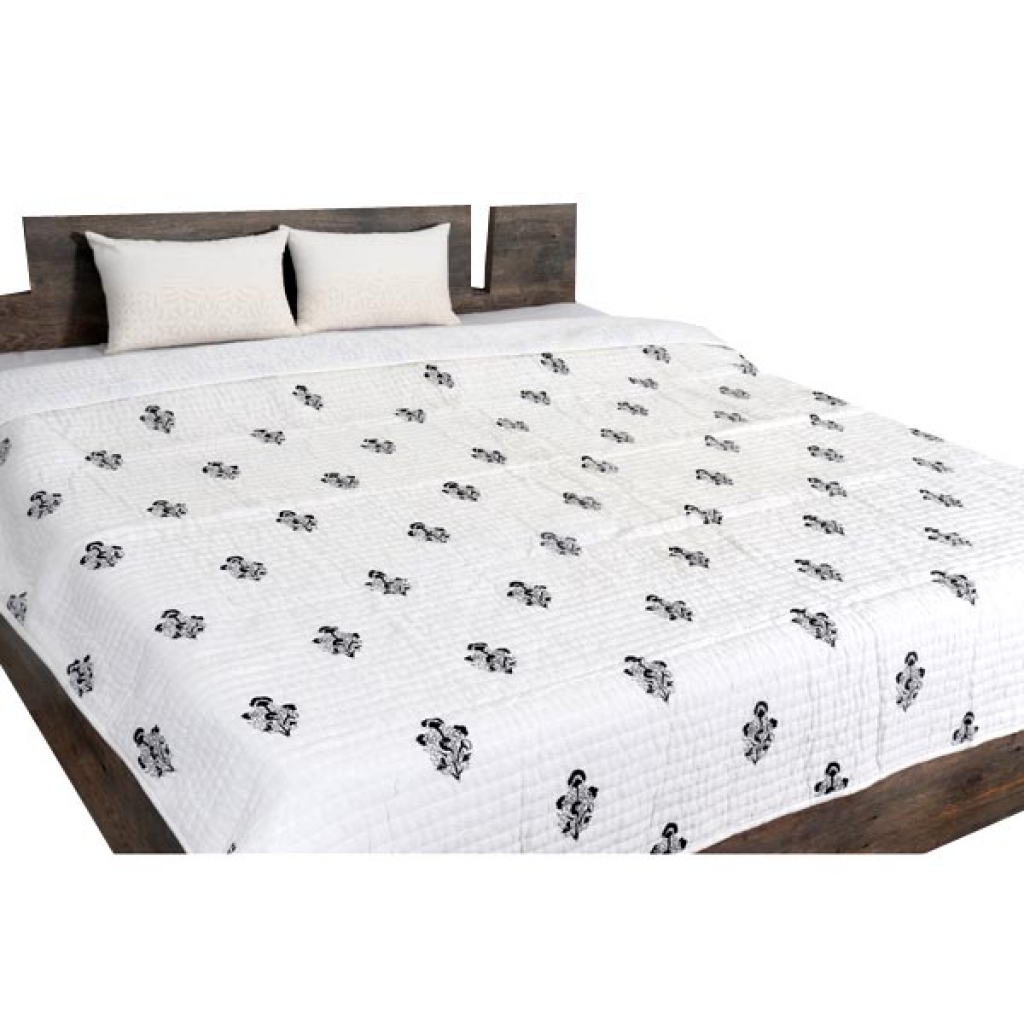 HANDMADE INDIAN PURE COTTON DESIGNER QUILTED