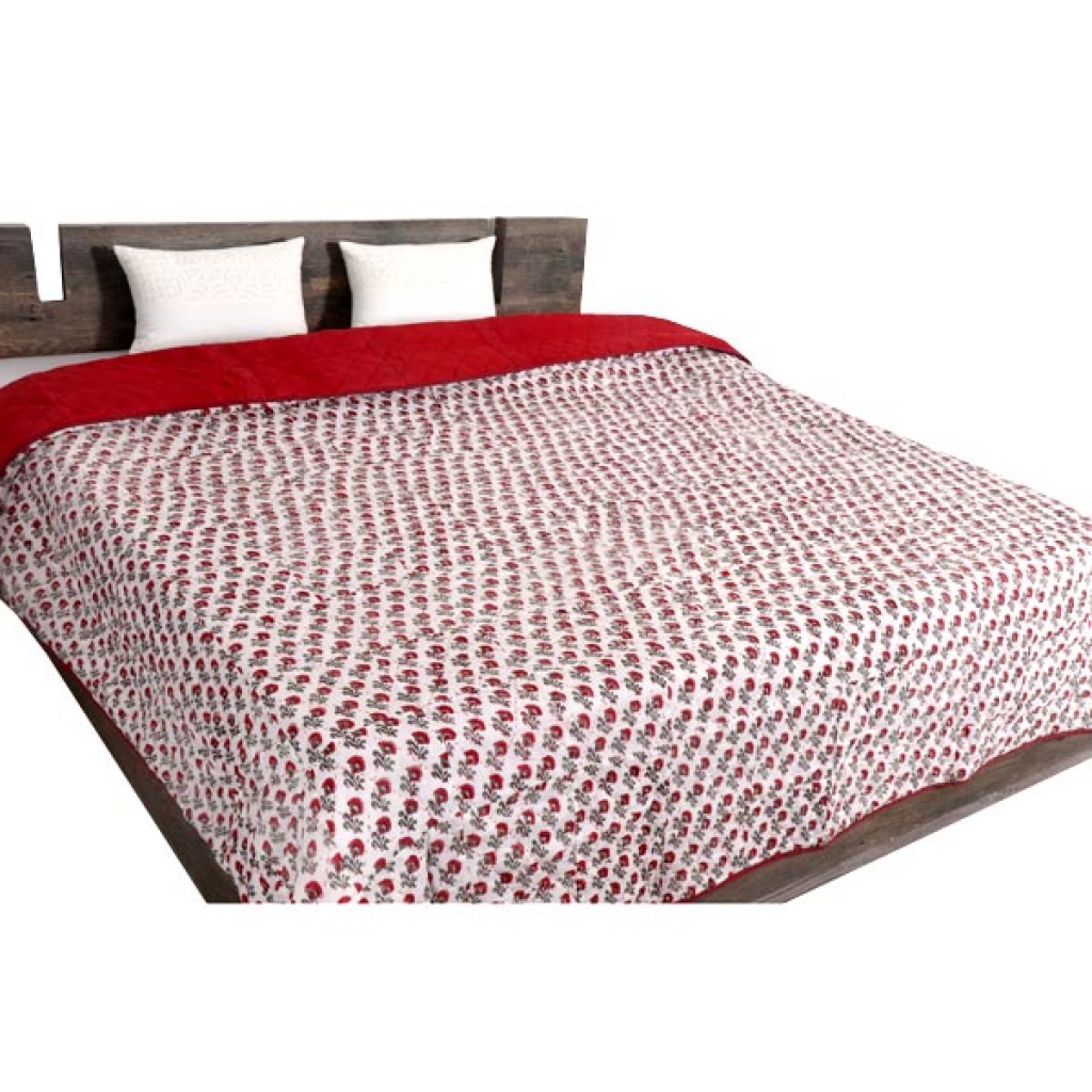 HANDMADE INDIAN PURE COTTON DESIGNER QUILTED