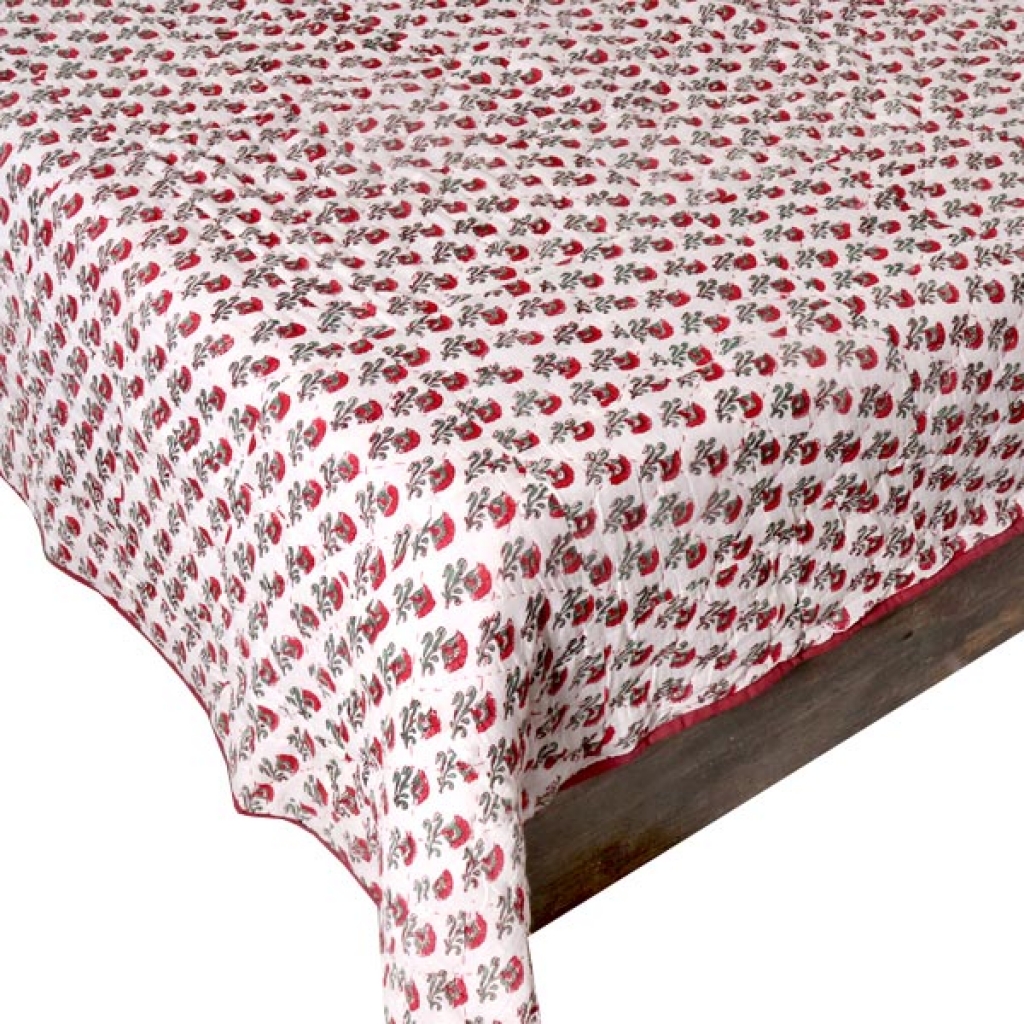 HANDMADE INDIAN PURE COTTON DESIGNER QUILTED