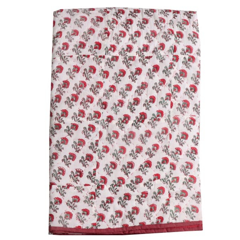HANDMADE INDIAN PURE COTTON DESIGNER QUILTED