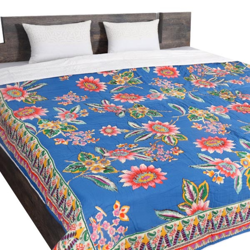 HANDMADE INDIAN PURE COTTON DESIGNER QUILTED