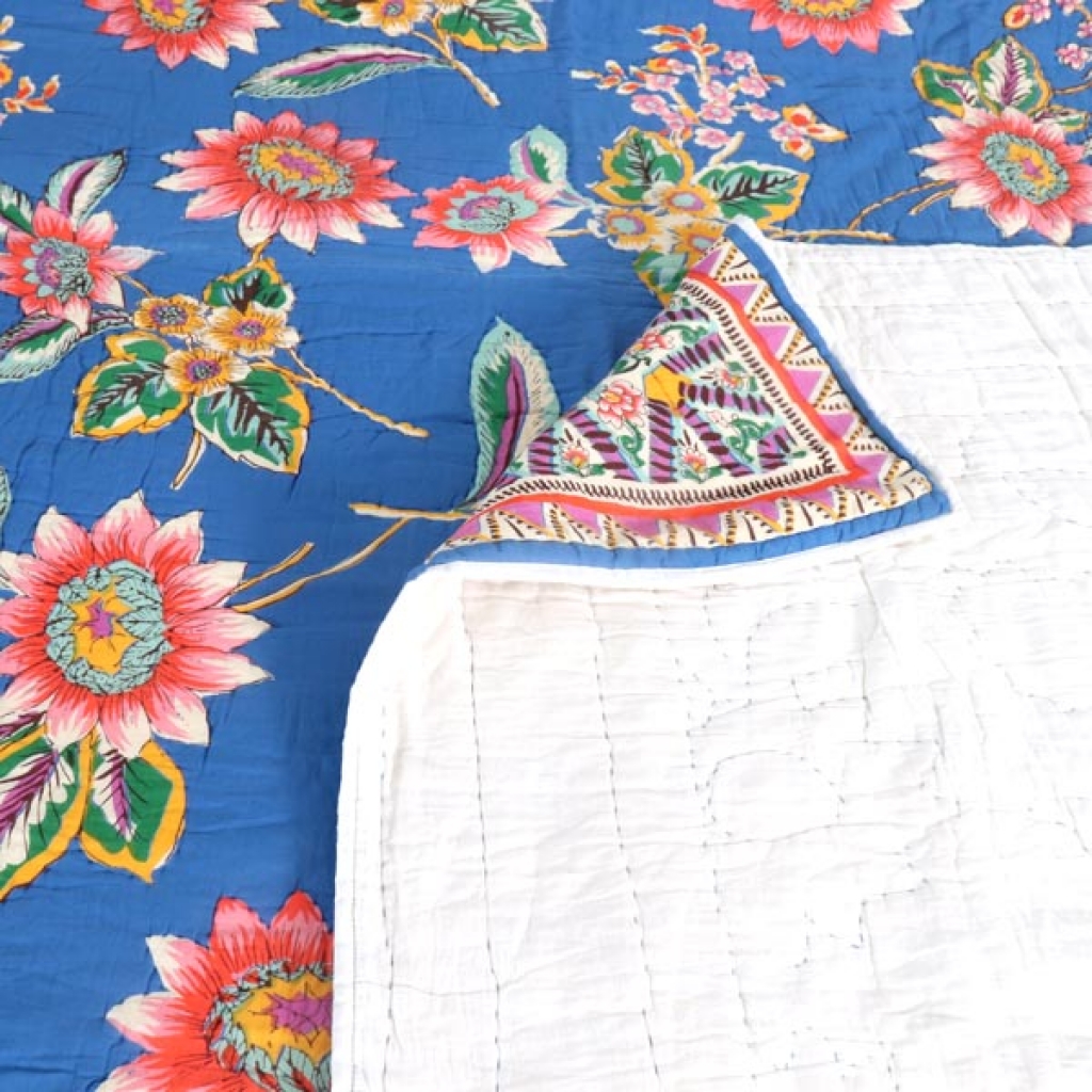 HANDMADE INDIAN PURE COTTON DESIGNER QUILTED