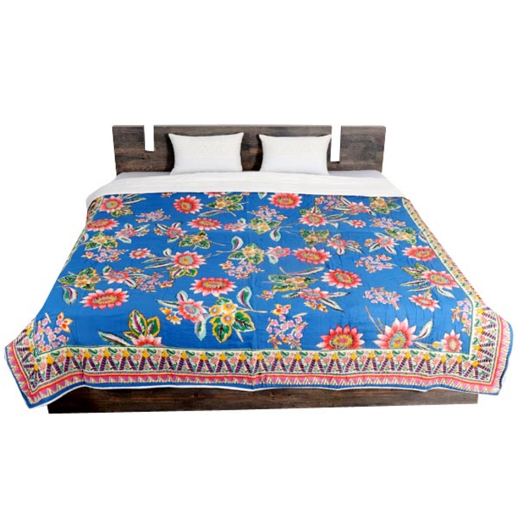 HANDMADE INDIAN PURE COTTON DESIGNER QUILTED