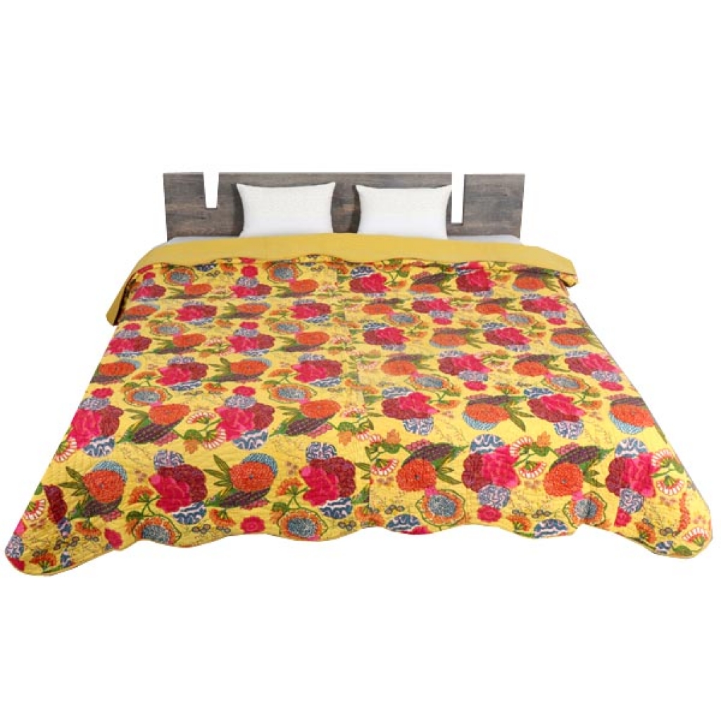 HANDMADE INDIAN PURE COTTON DESIGNER QUILTED