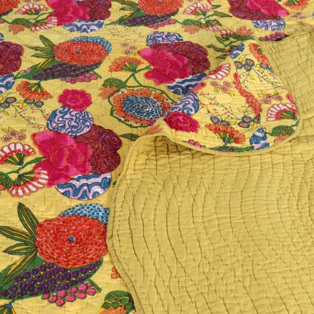 HANDMADE INDIAN PURE COTTON DESIGNER QUILTED