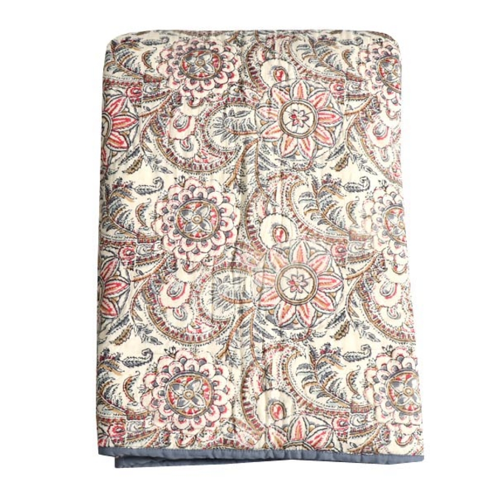 HANDMADE INDIAN PURE COTTON DESIGNER QUILTED