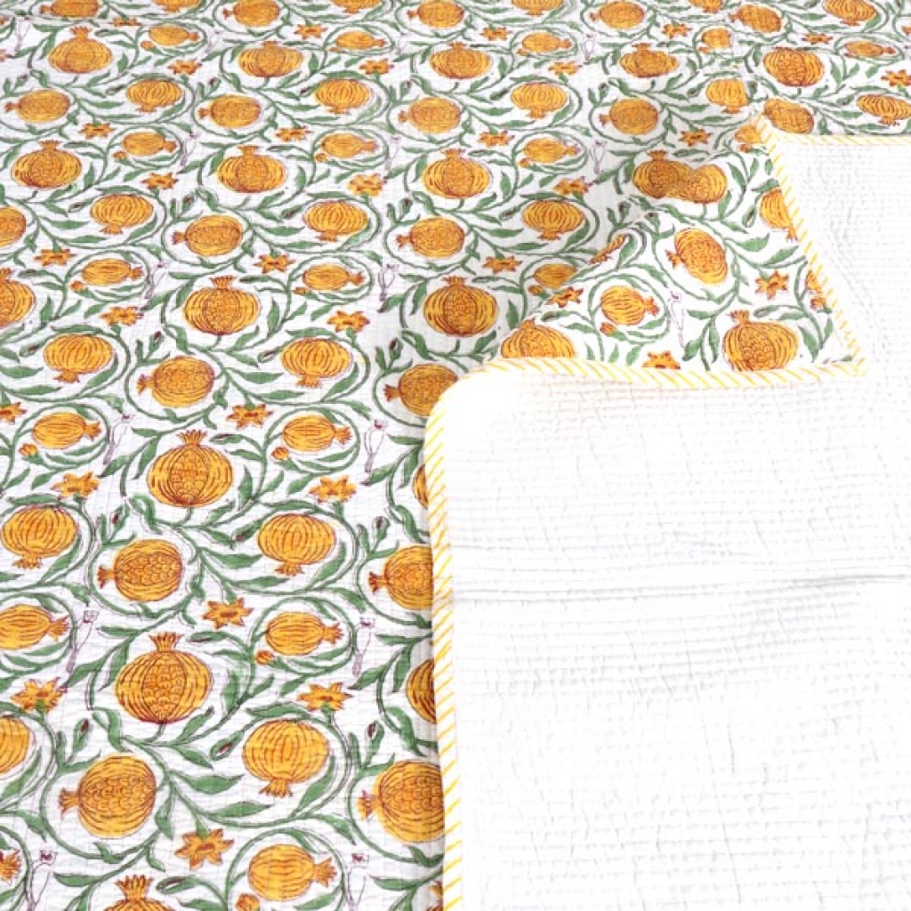 HANDMADE INDIAN PURE COTTON DESIGNER QUILTED
