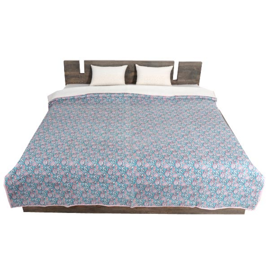 HANDMADE INDIAN PURE COTTON DESIGNER QUILTED
