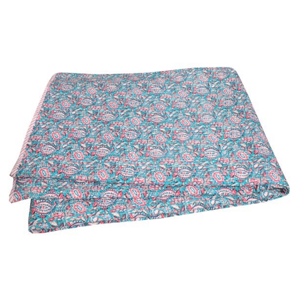 HANDMADE INDIAN PURE COTTON DESIGNER QUILTED