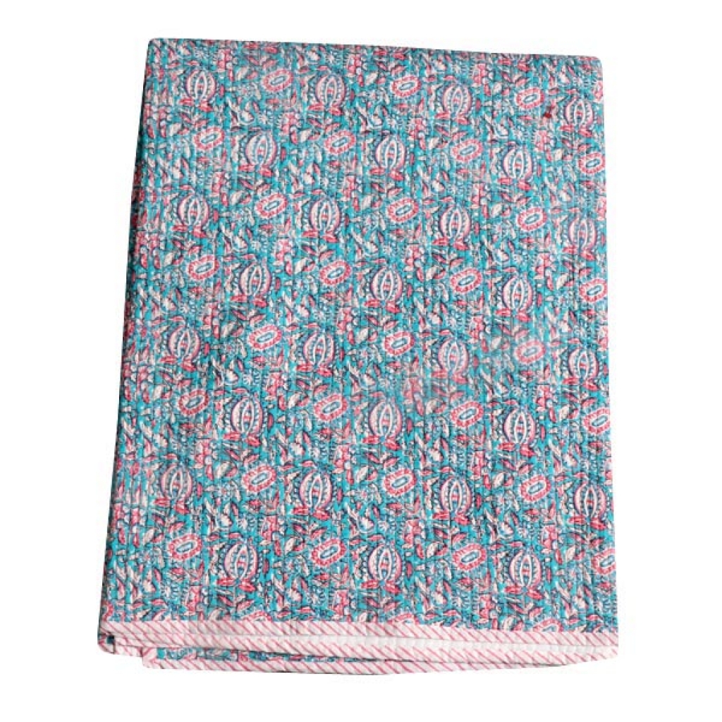 HANDMADE INDIAN PURE COTTON DESIGNER QUILTED