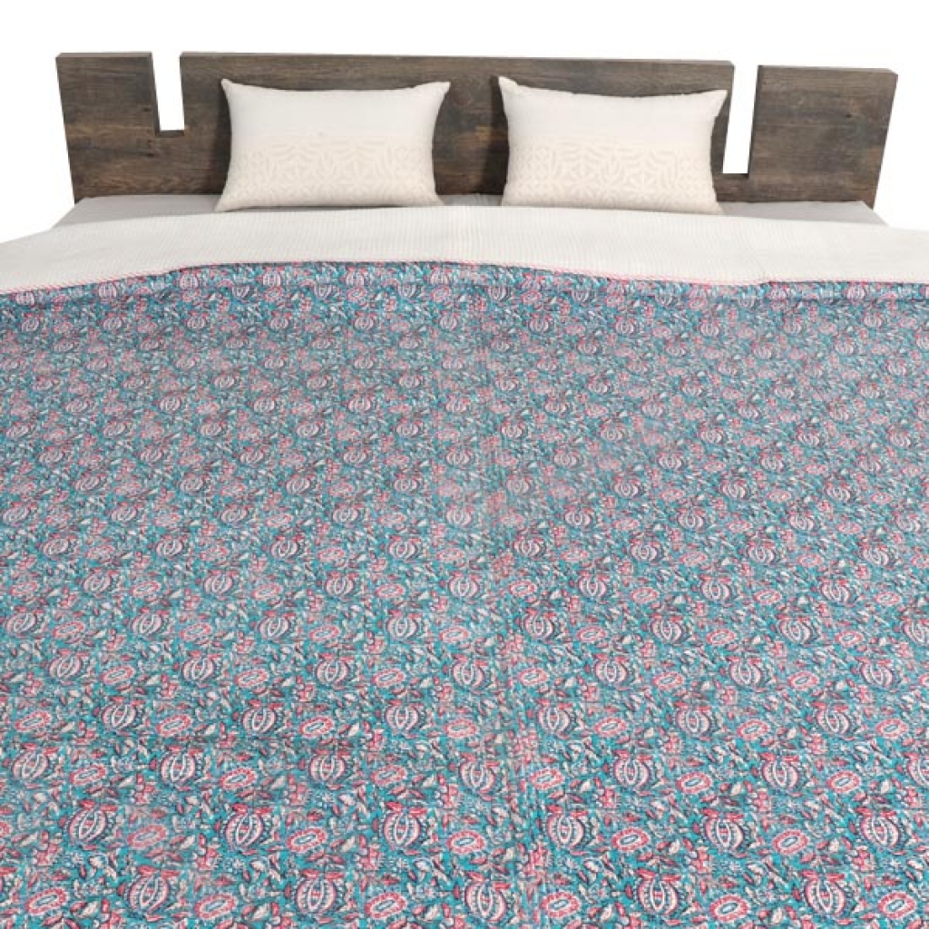 HANDMADE INDIAN PURE COTTON DESIGNER QUILTED