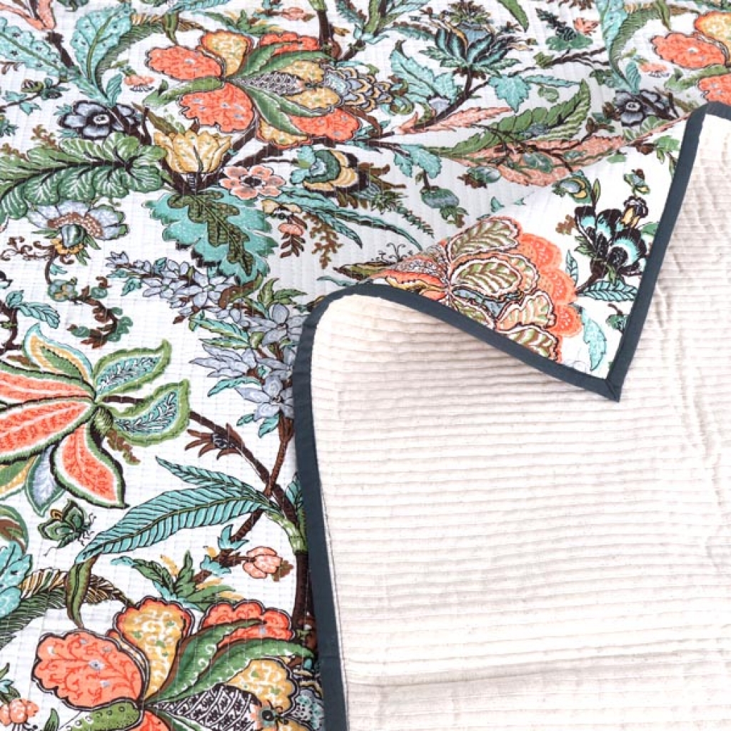 HANDMADE INDIAN PURE COTTON DESIGNER QUILTED