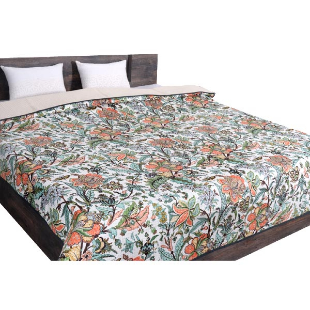 HANDMADE INDIAN PURE COTTON DESIGNER QUILTED