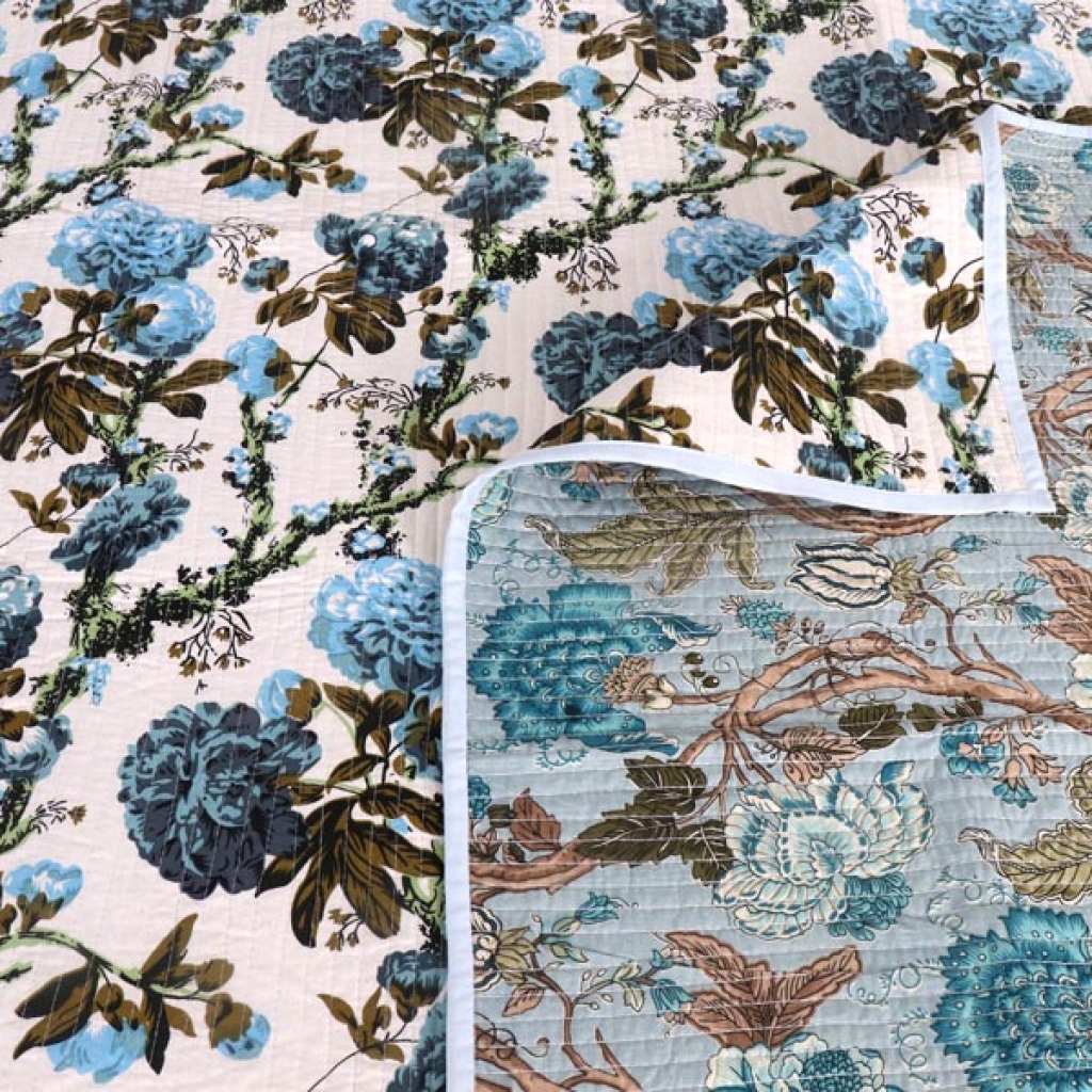 HANDMADE INDIAN PURE COTTON DESIGNER QUILTED