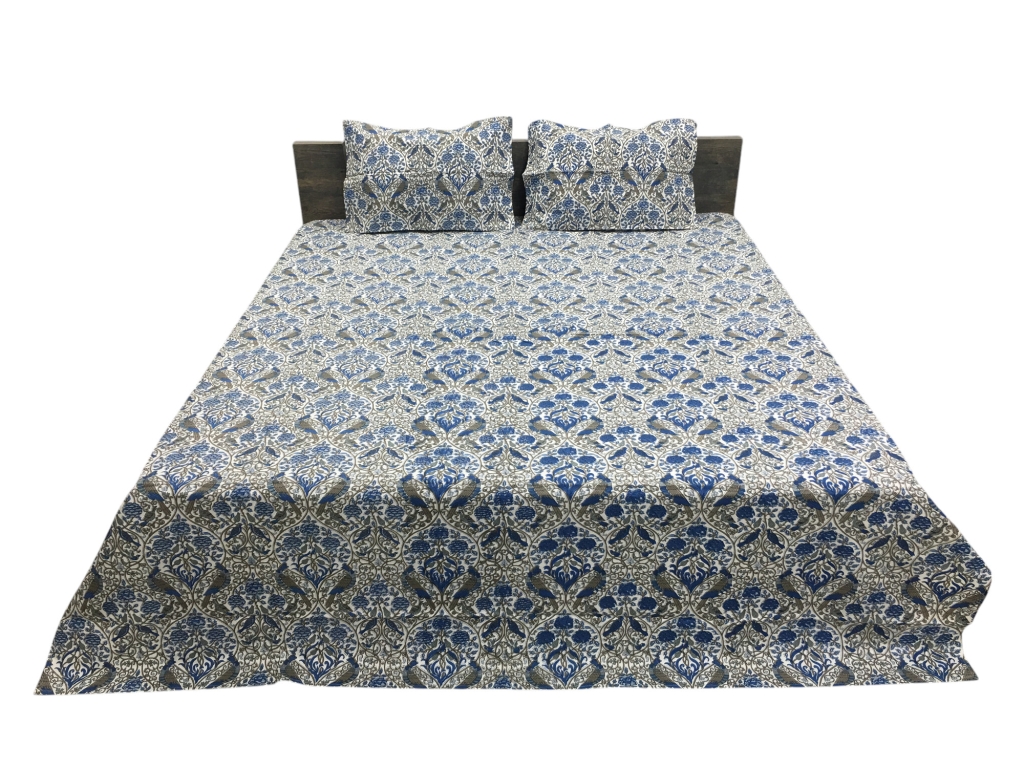 COTTON SCREEN PRINTED PAKHI BED SHEETS