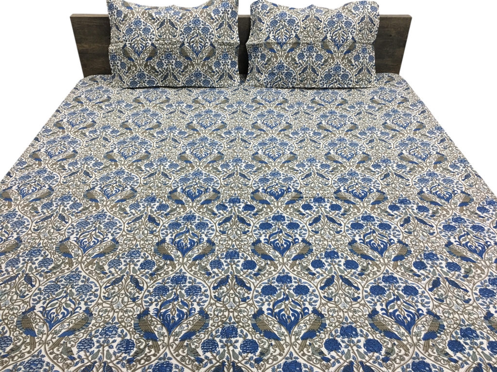 COTTON SCREEN PRINTED PAKHI BED SHEETS