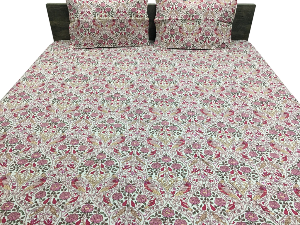 COTTON SCREEN PRINTED PAKHI BED SHEETS