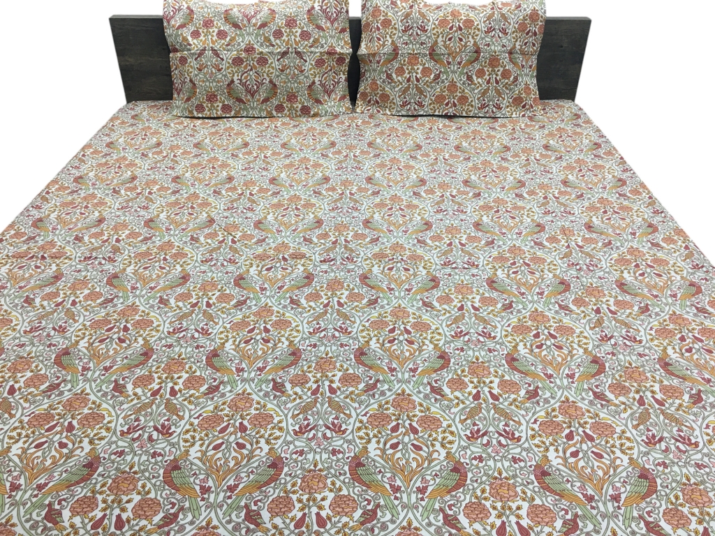 COTTON SCREEN PRINTED PAKHI BED SHEETS