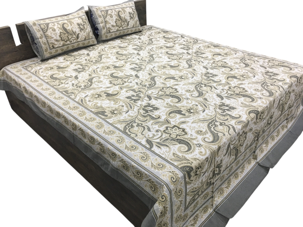 COTTON SCREEN PRINTED PAKHI BED SHEETS