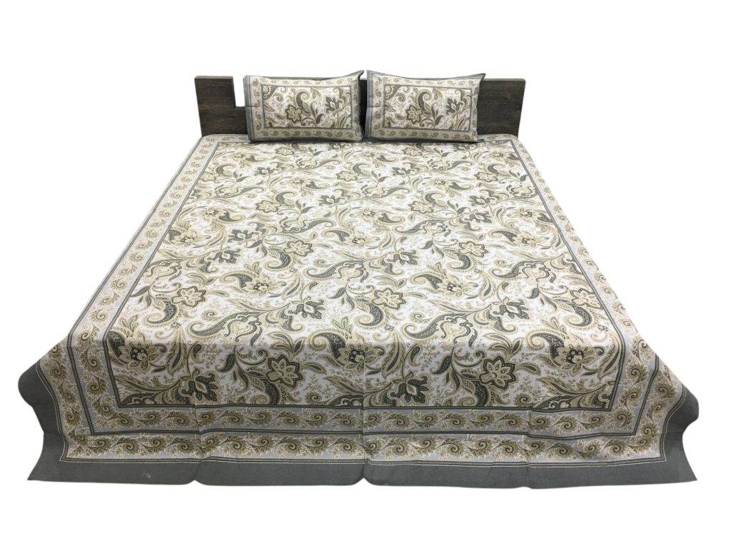 COTTON SCREEN PRINTED PAKHI BED SHEETS