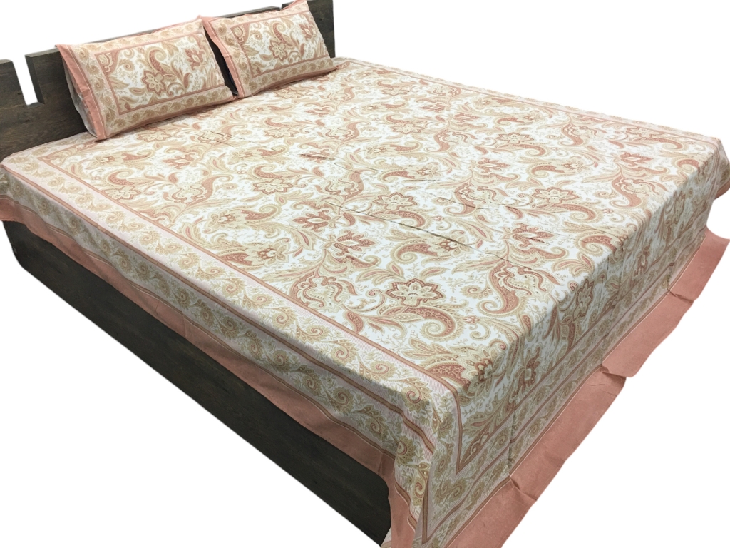 COTTON SCREEN PRINTED PAKHI BED SHEETS