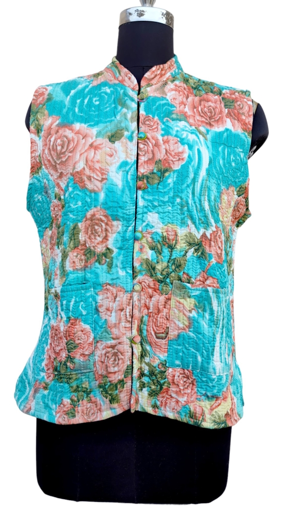 COTTON QUILTED WEST JACKET