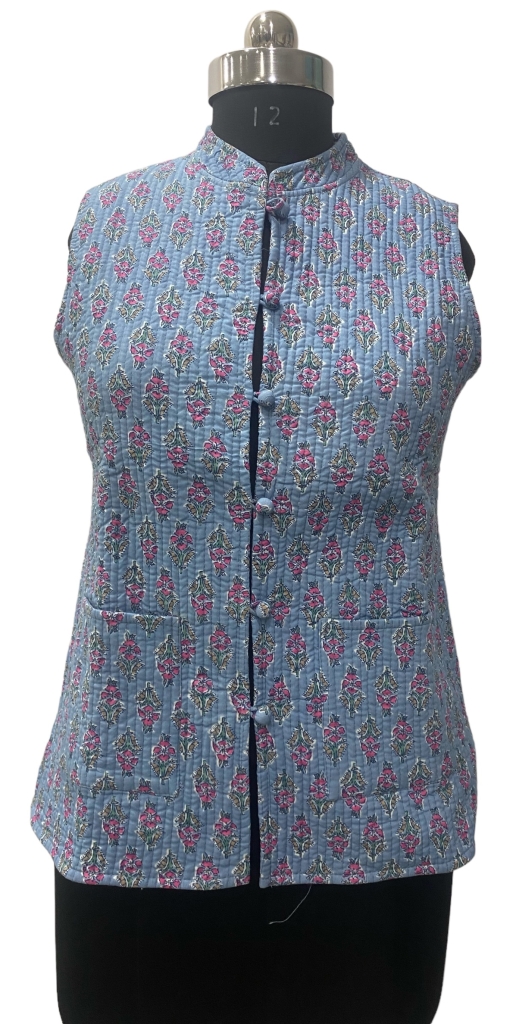 COTTON QUILTED WEST JACKET