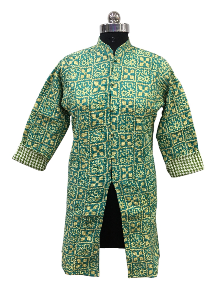 COTTON QUILTED LADIES LONG JACKETS