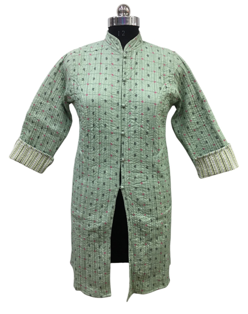 COTTON QUILTED LADIES LONG JACKETS