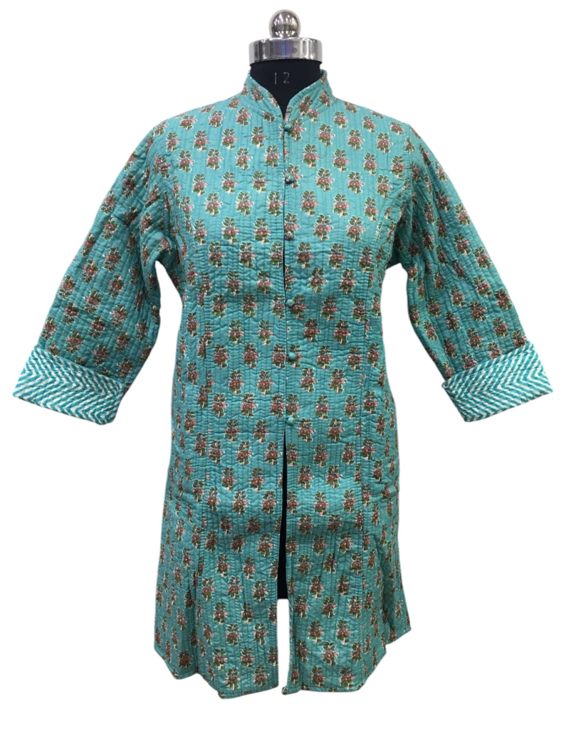 COTTON QUILTED LADIES LONG JACKETS