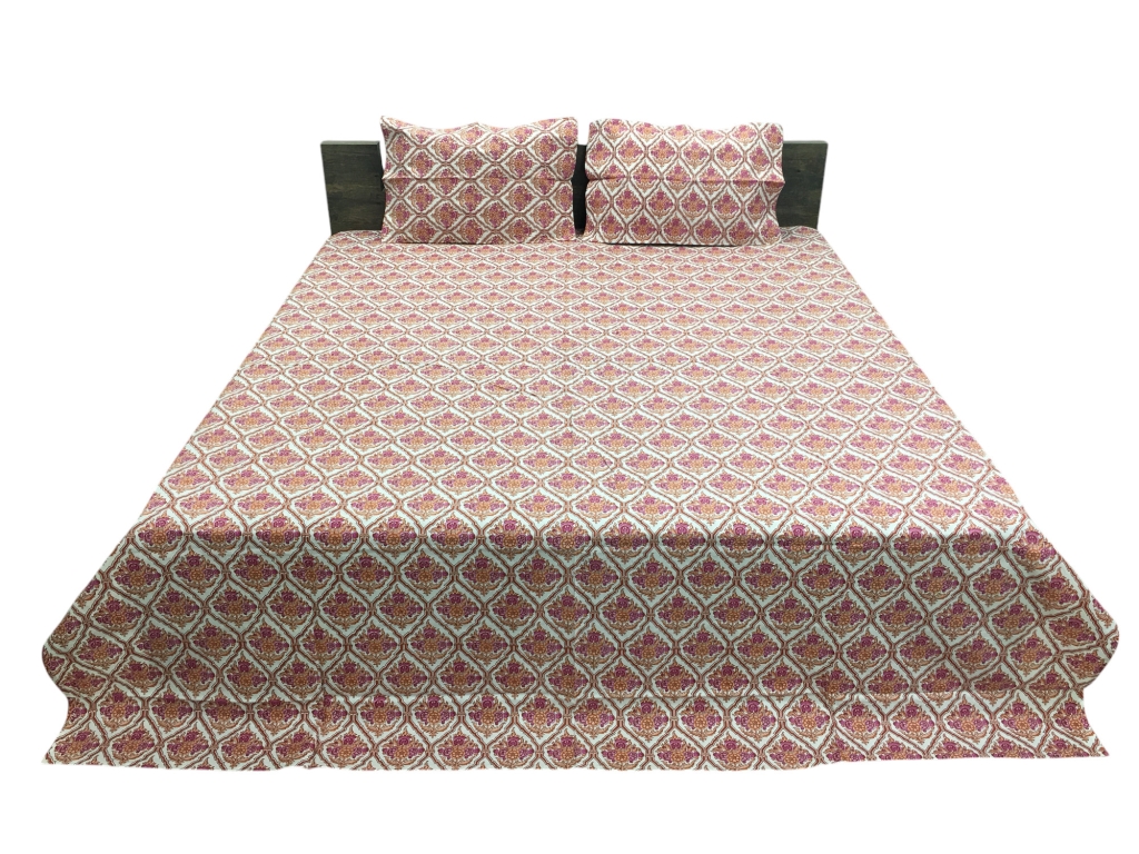 COTTON SCREEN PRINTED PAKHI BED SHEETS