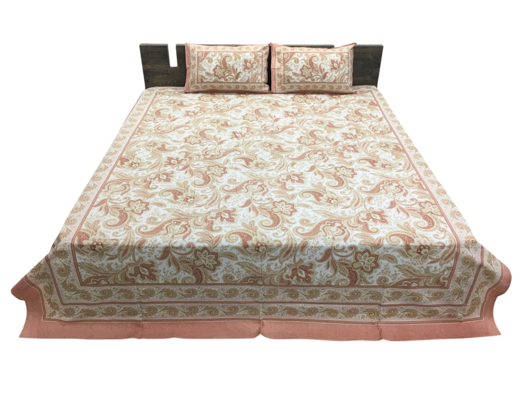 COTTON SCREEN PRINTED PAKHI BED SHEETS