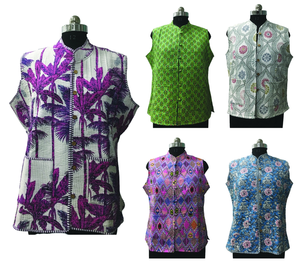 COTTON QUILTED LADIES SLEEVELESS JACKETS